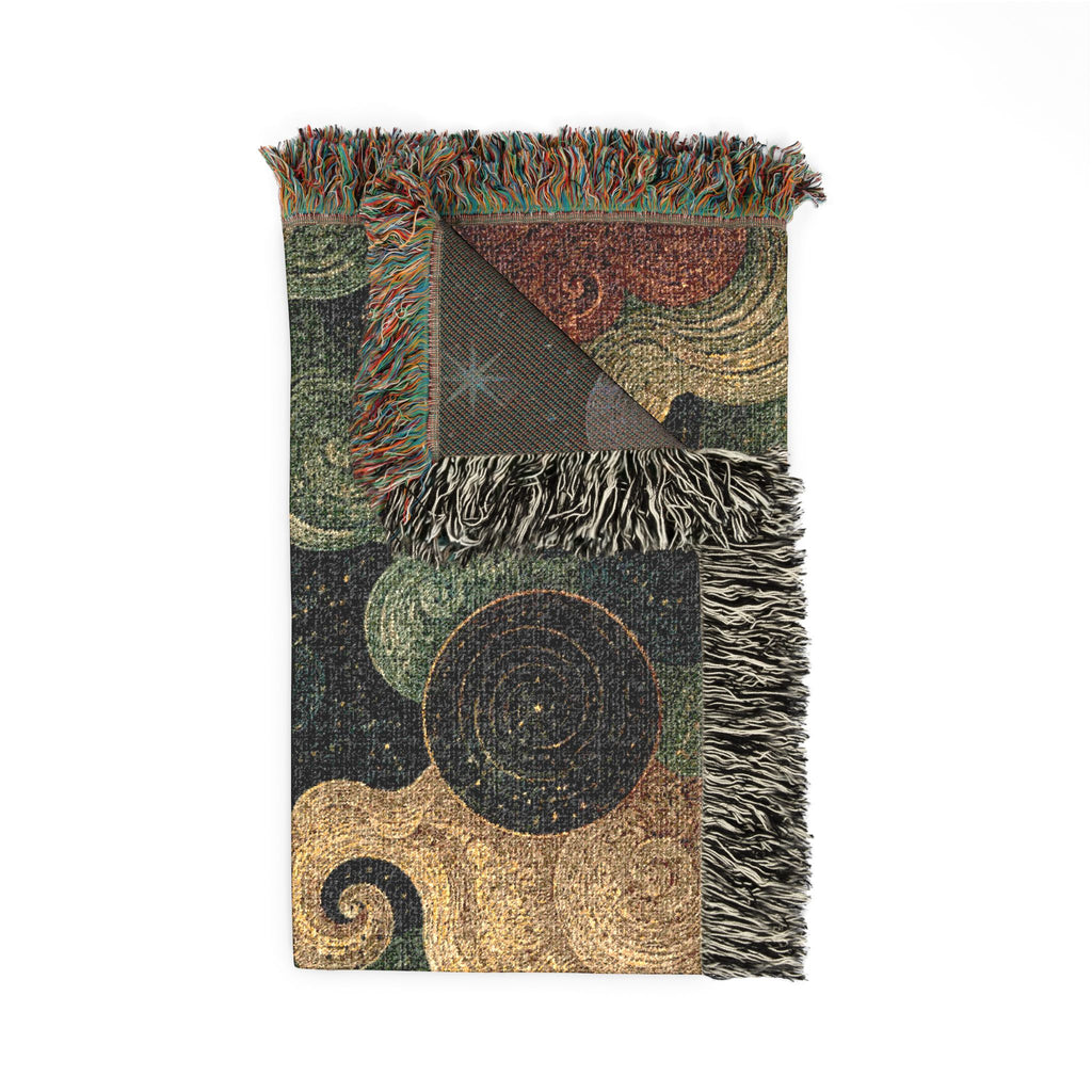 Celestial Sun and Moon Woven Blanket | Tapestry Sky Throw