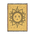 Celestial Sun and Moon Woven Blanket | Boho Tapestry Throw