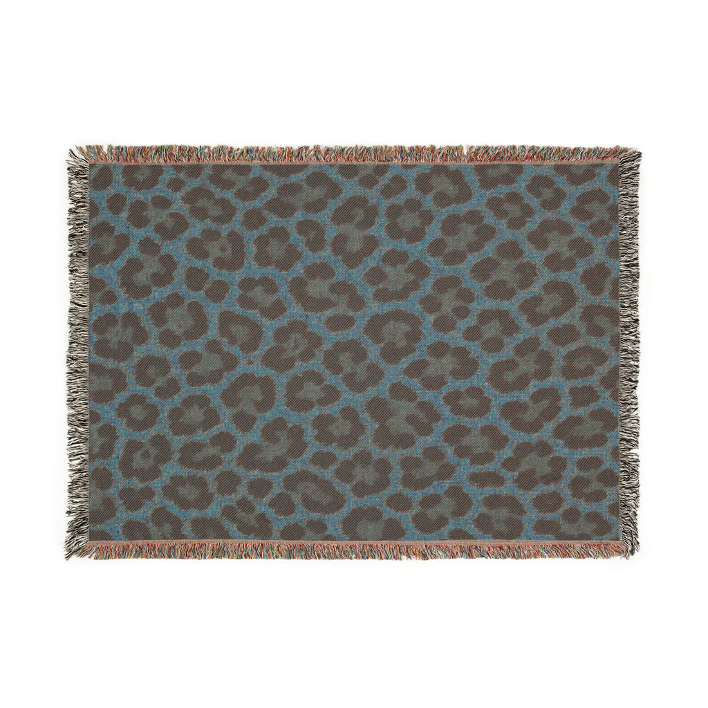 Leopard Print Woven Blanket – Cozy Animal Print Throw for Home & Travel
