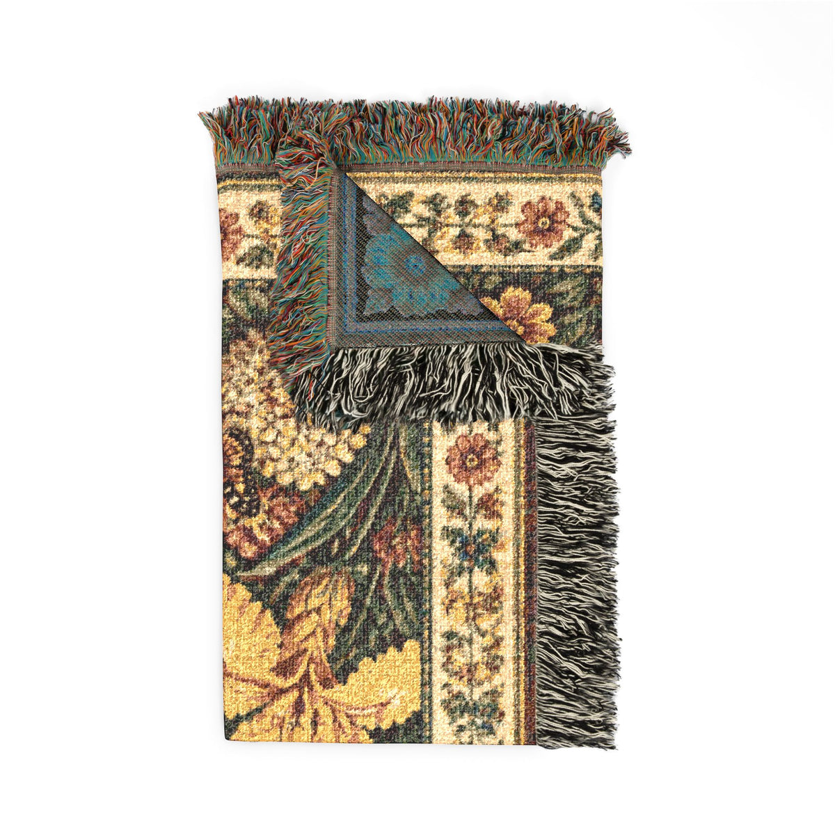Vintage Floral Butterfly Woven Blanket | Tapestry Throw, Boho Home Décor