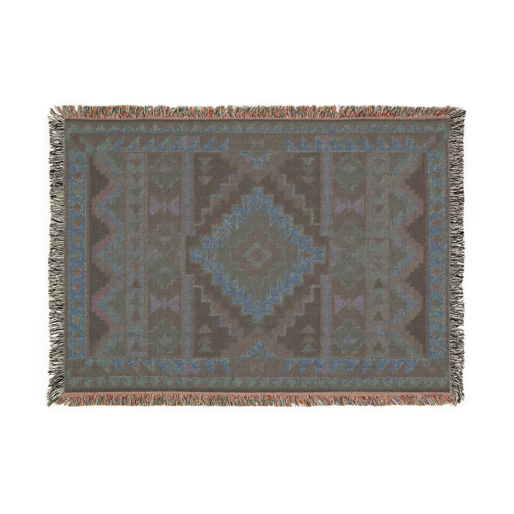 Southwestern Geometric Woven Blanket | Aztec Throw, Tribal Pattern