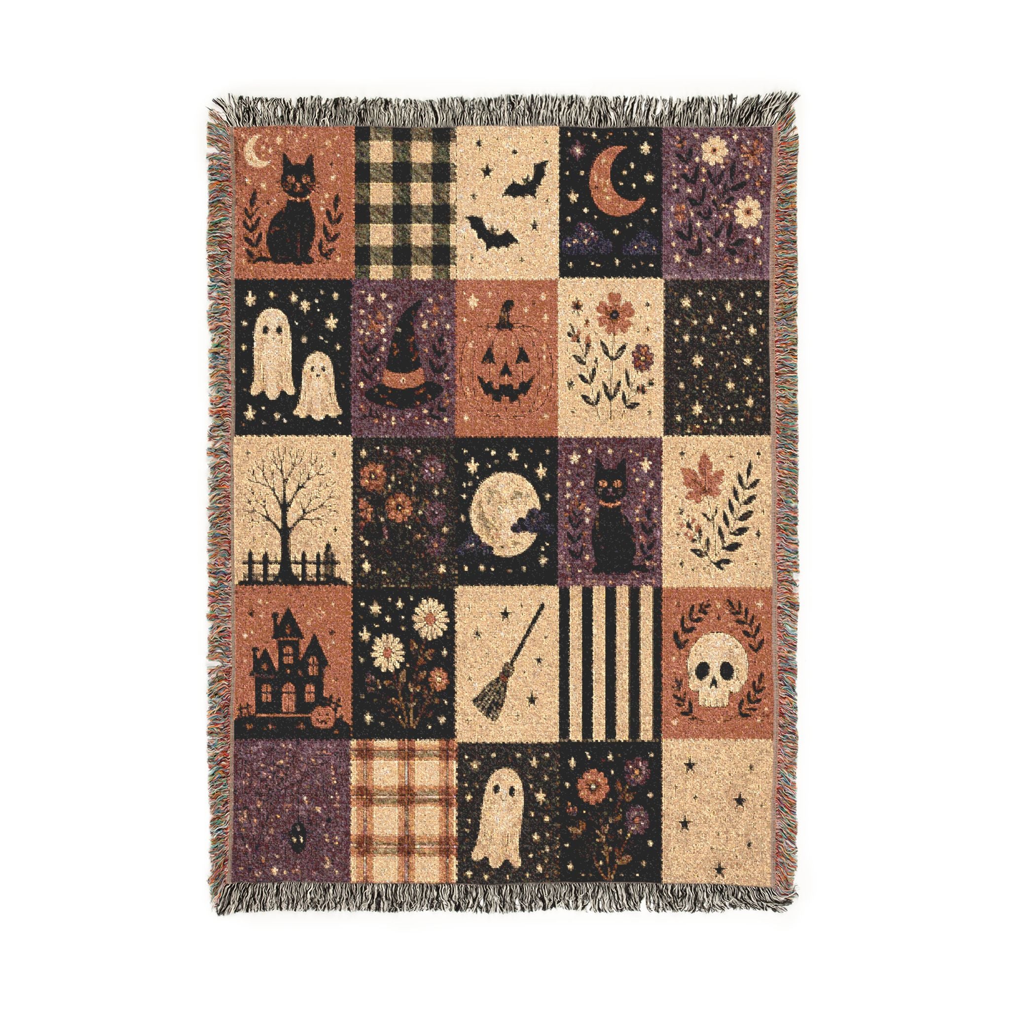 Vintage Patchwork Woven Blanket