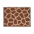 Giraffe Print Woven Blanket | Animal Spot Pattern, Earth Tone Throw