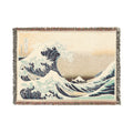 Great Wave woven blanket | Hokusai wave tapestry throw