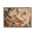 Vintage Asian Tiger Woven Blanket | Mountain Moon Tapestry Throw