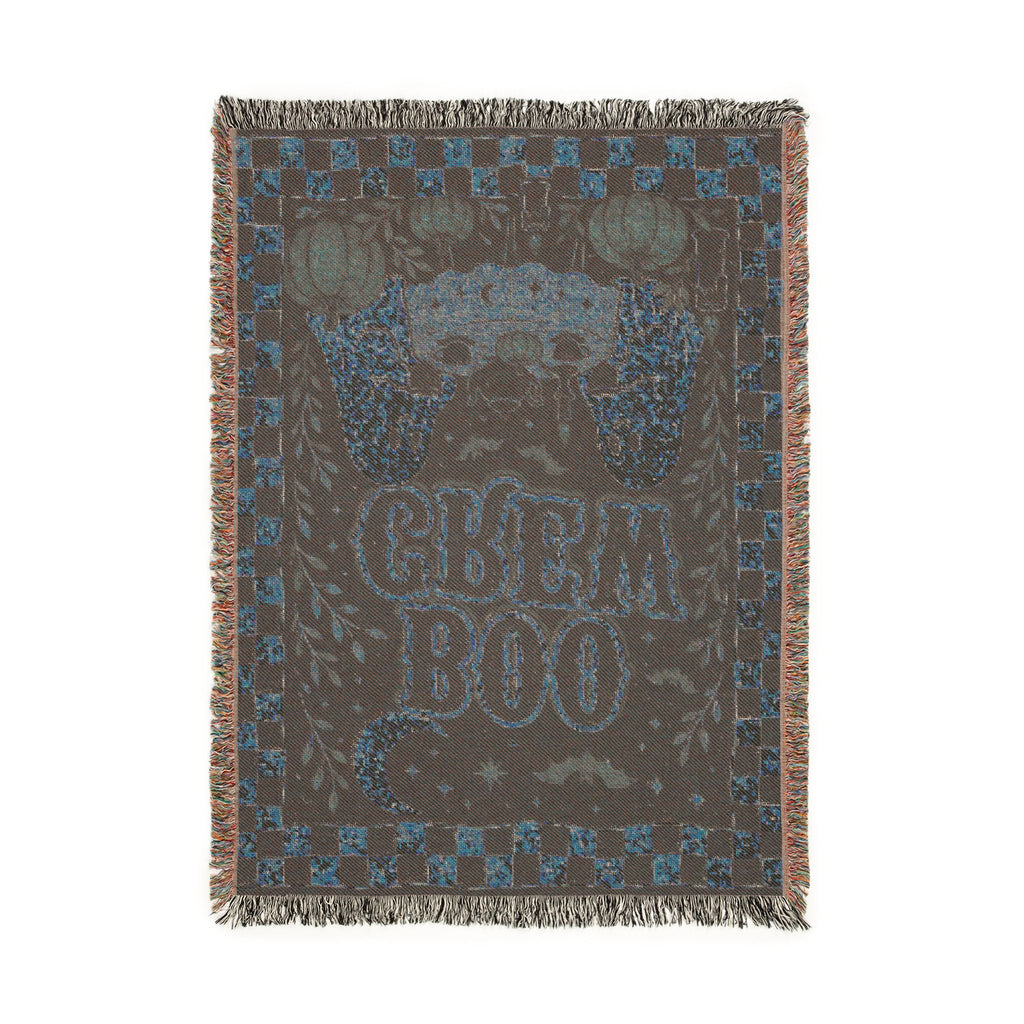 Boo Crew Woven Blanket | Ghosts Moon Checkerboard Halloween Throw