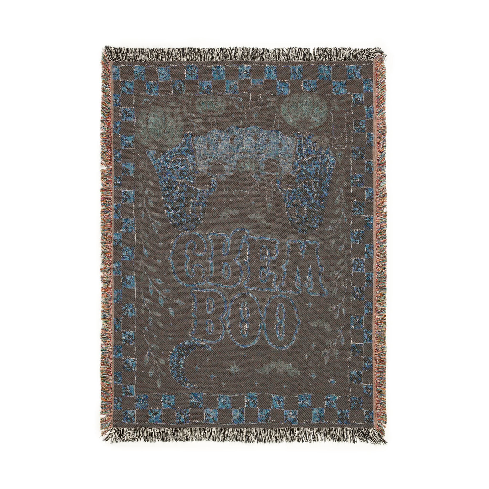 Boo Crew Woven Blanket | Ghosts Moon Checkerboard Halloween Throw