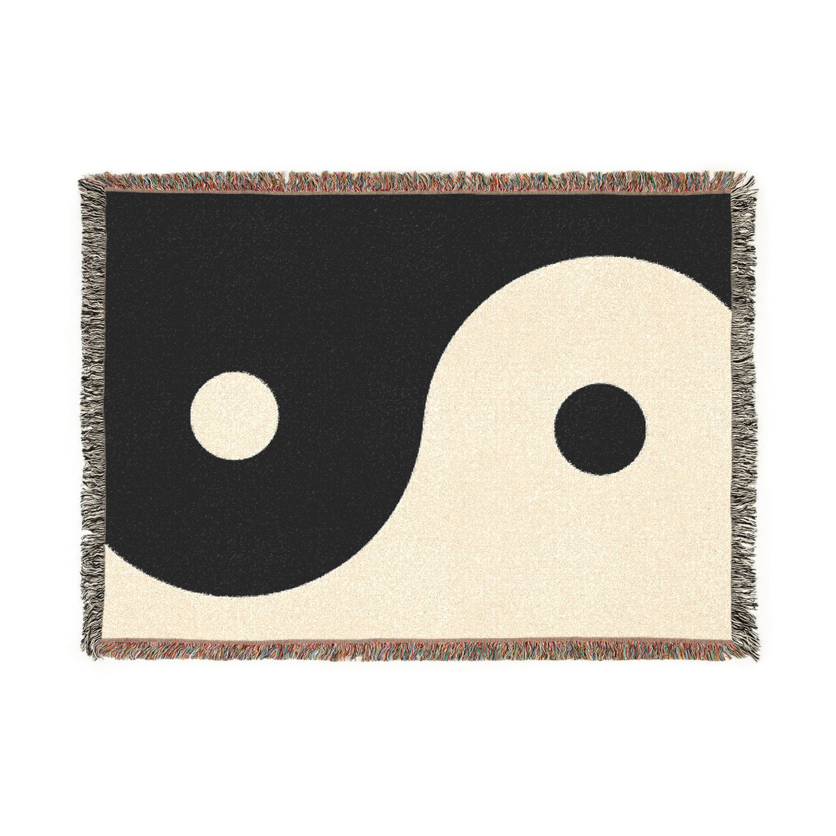 Yin Yang Symbol Woven Blanket | Yin Yang Throw Blanket, Meditation Decor