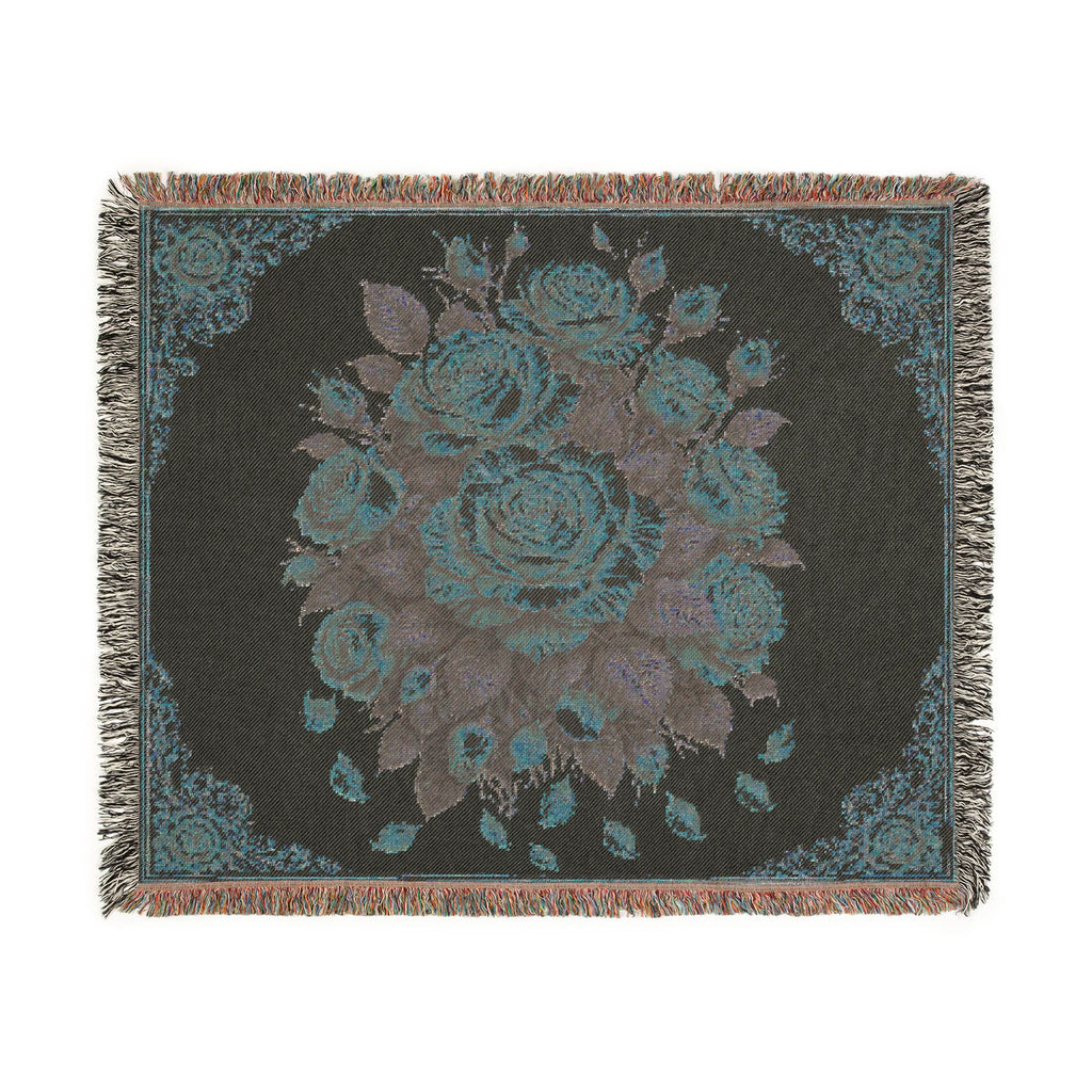 Vintage Rose Woven Blanket