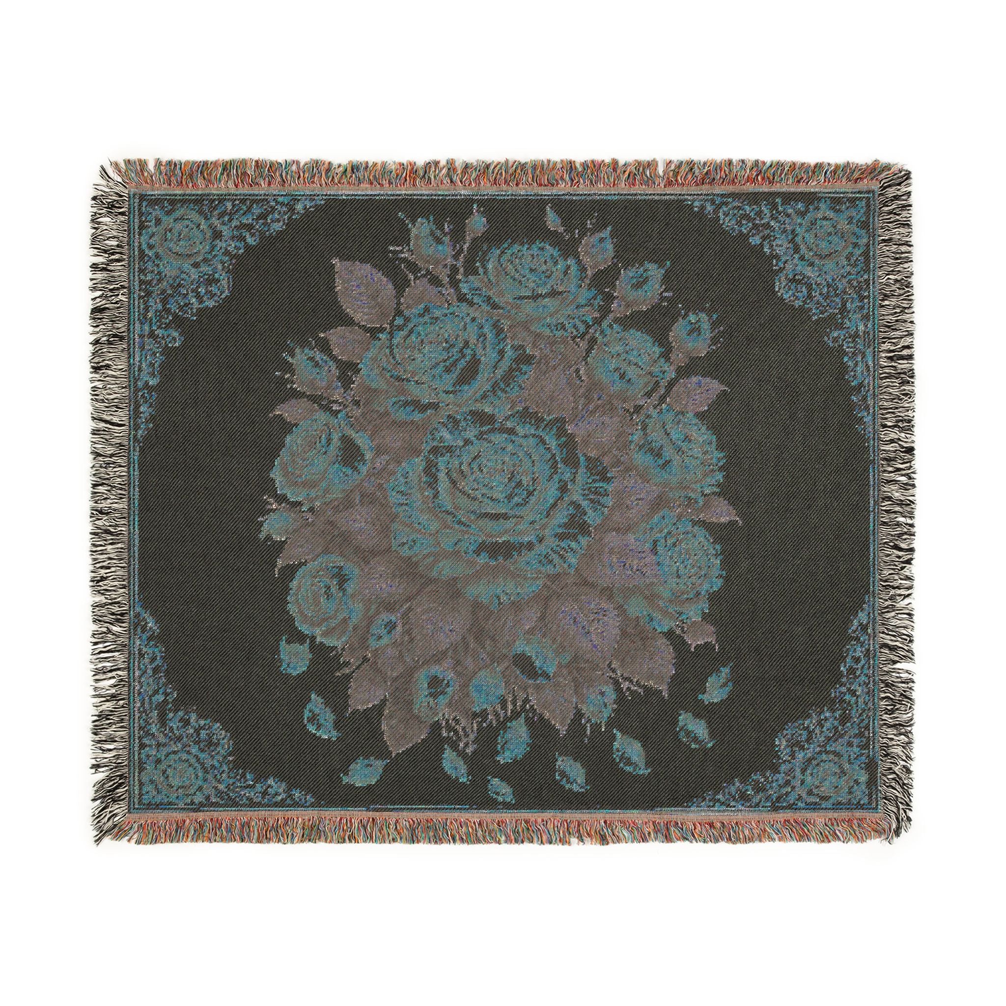 Vintage Rose Woven Blanket