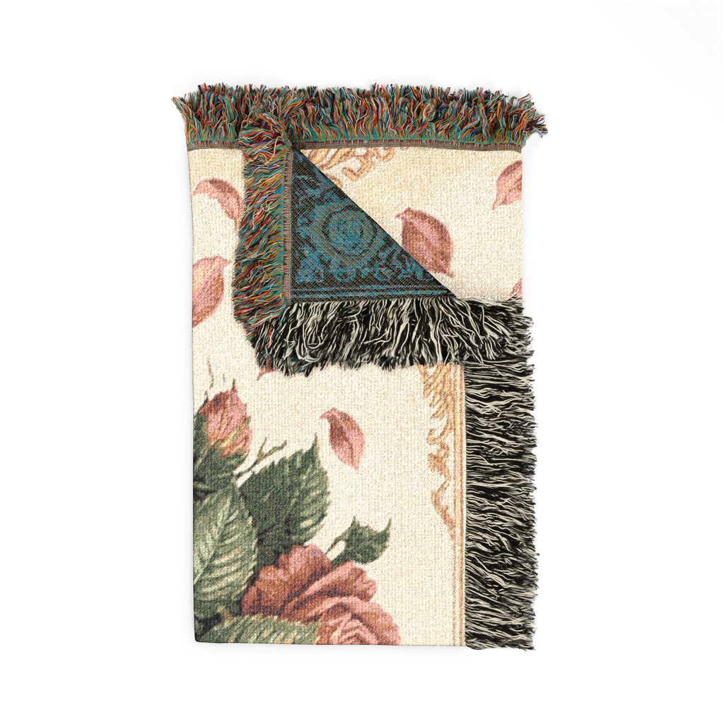 Vintage Rose Woven Blanket