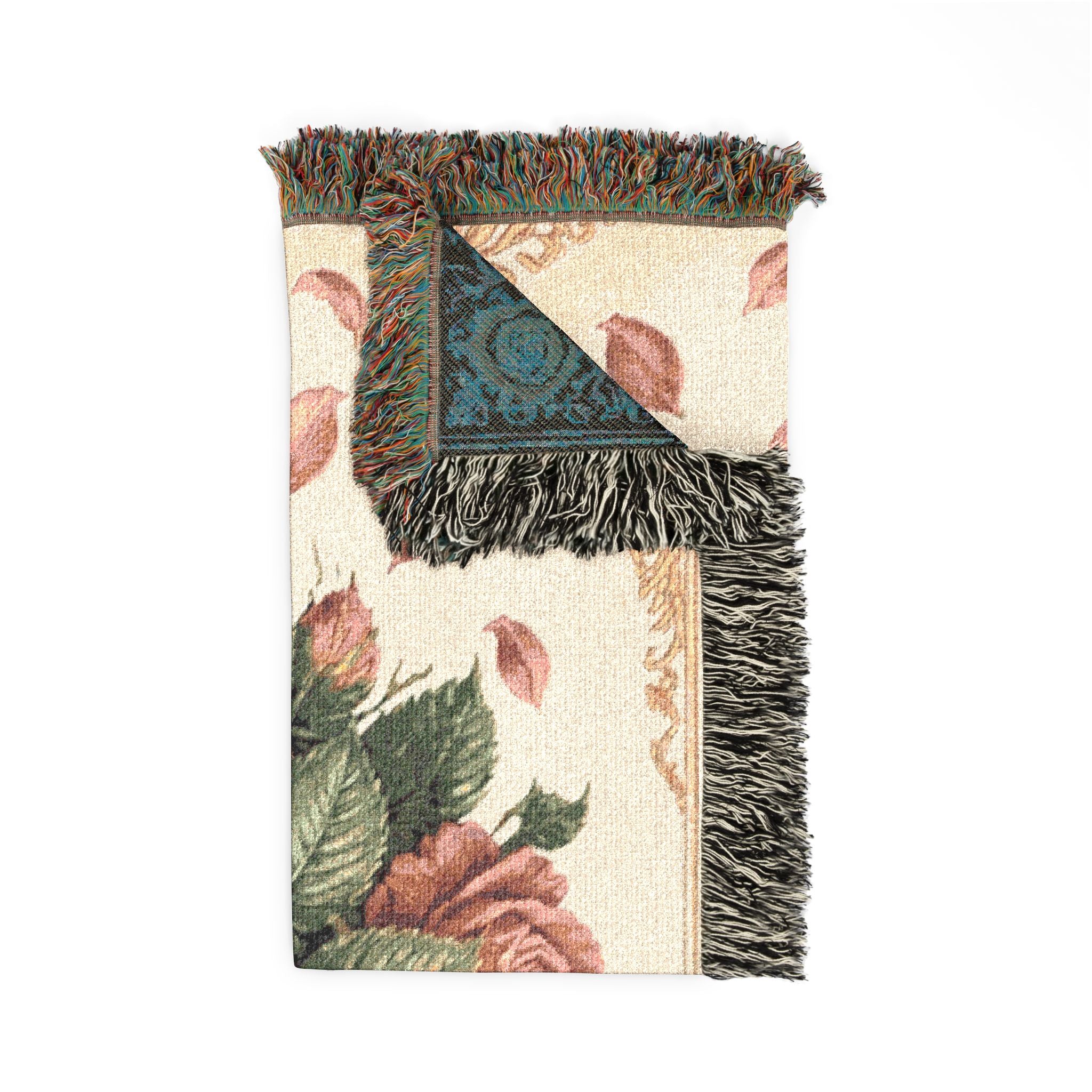 Vintage Rose Woven Blanket