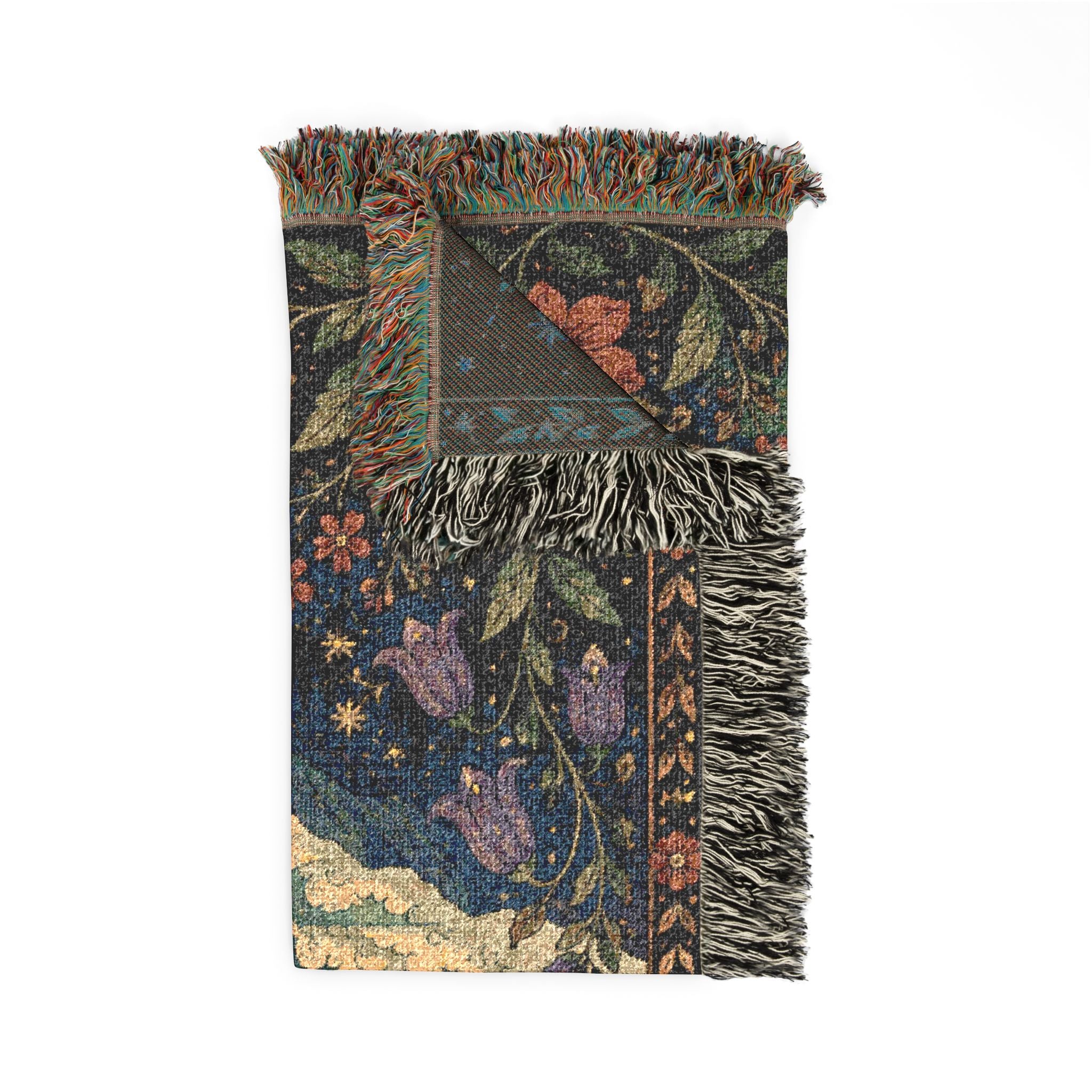 Sun and Moon Tapestry Woven Blanket | Celestial Boho Throw