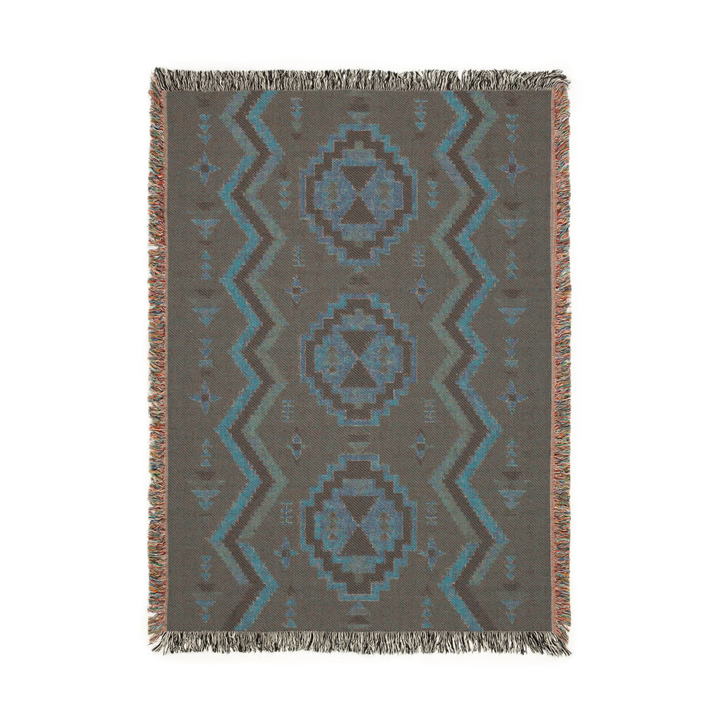Southwestern Aztec Pattern Woven Blanket | Geometric Throw