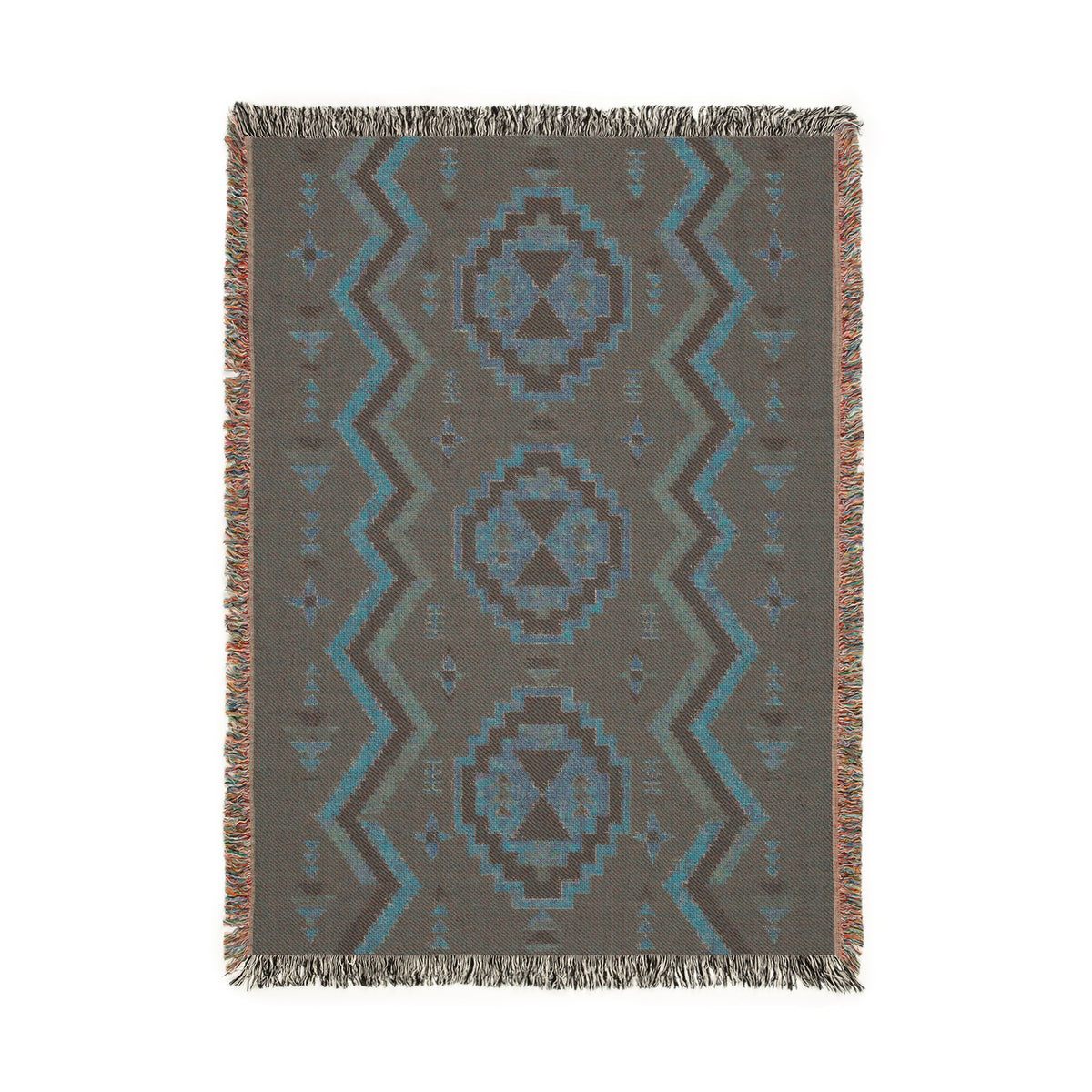 Southwestern Aztec Pattern Woven Blanket | Geometric Throw