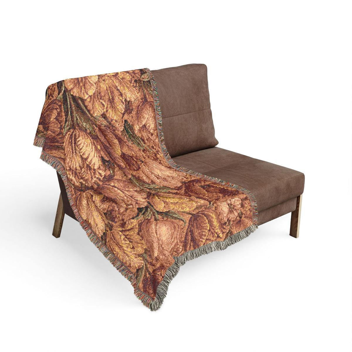 Vintage Floral Tapestry Woven Blanket | Rose Pattern, Decorative Throw