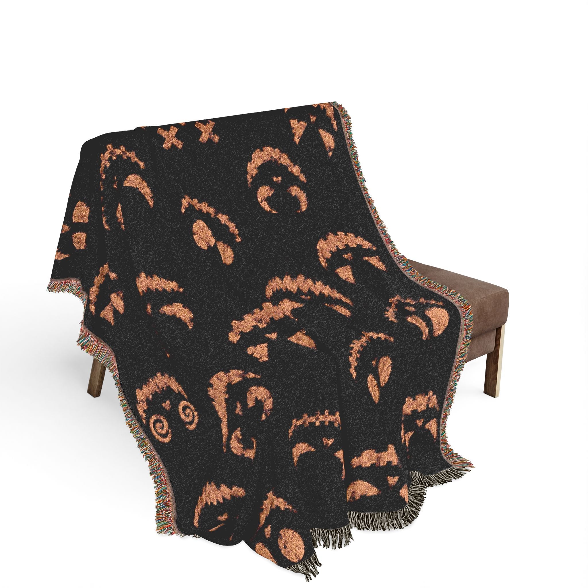 Halloween Face Pattern Woven Blanket | Pumpkin smiles, Cozy Throw