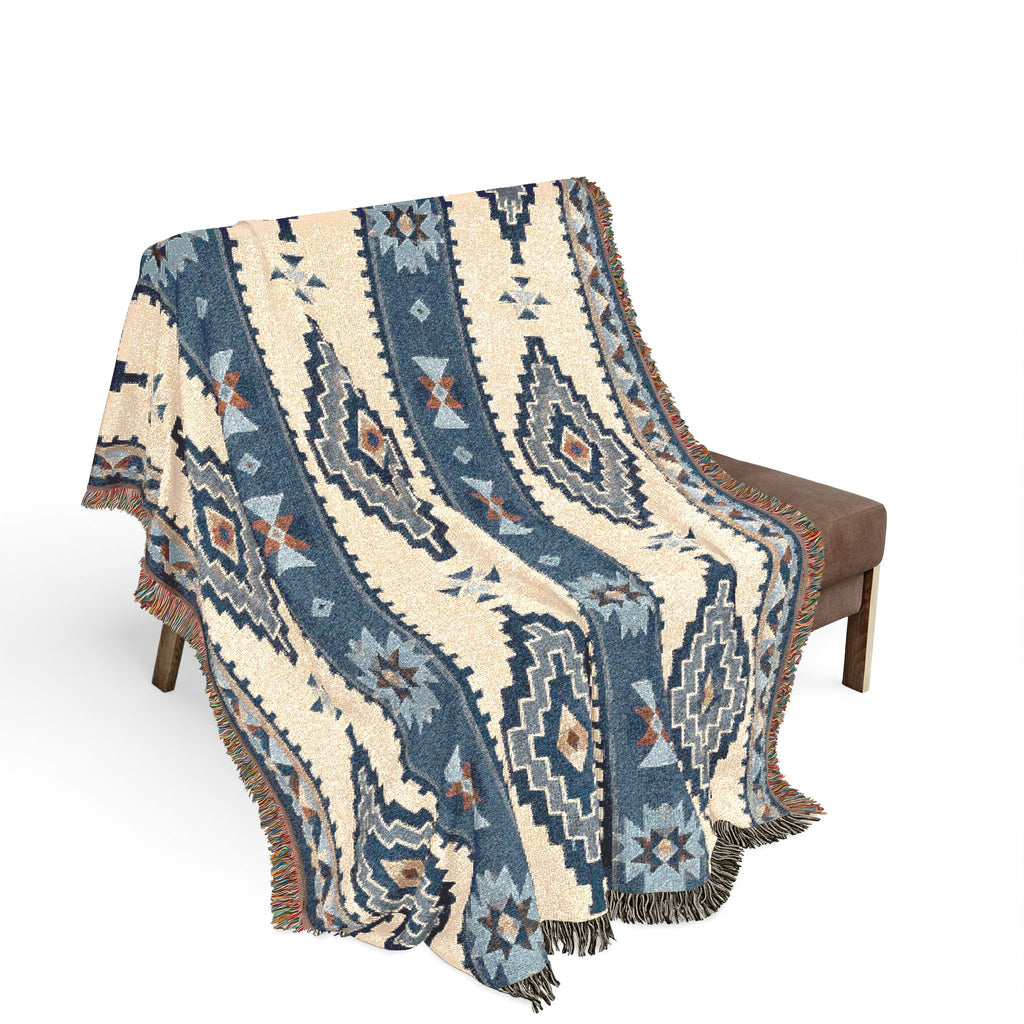 Southwestern Diamond Pattern Woven Blanket | Aztec Throw