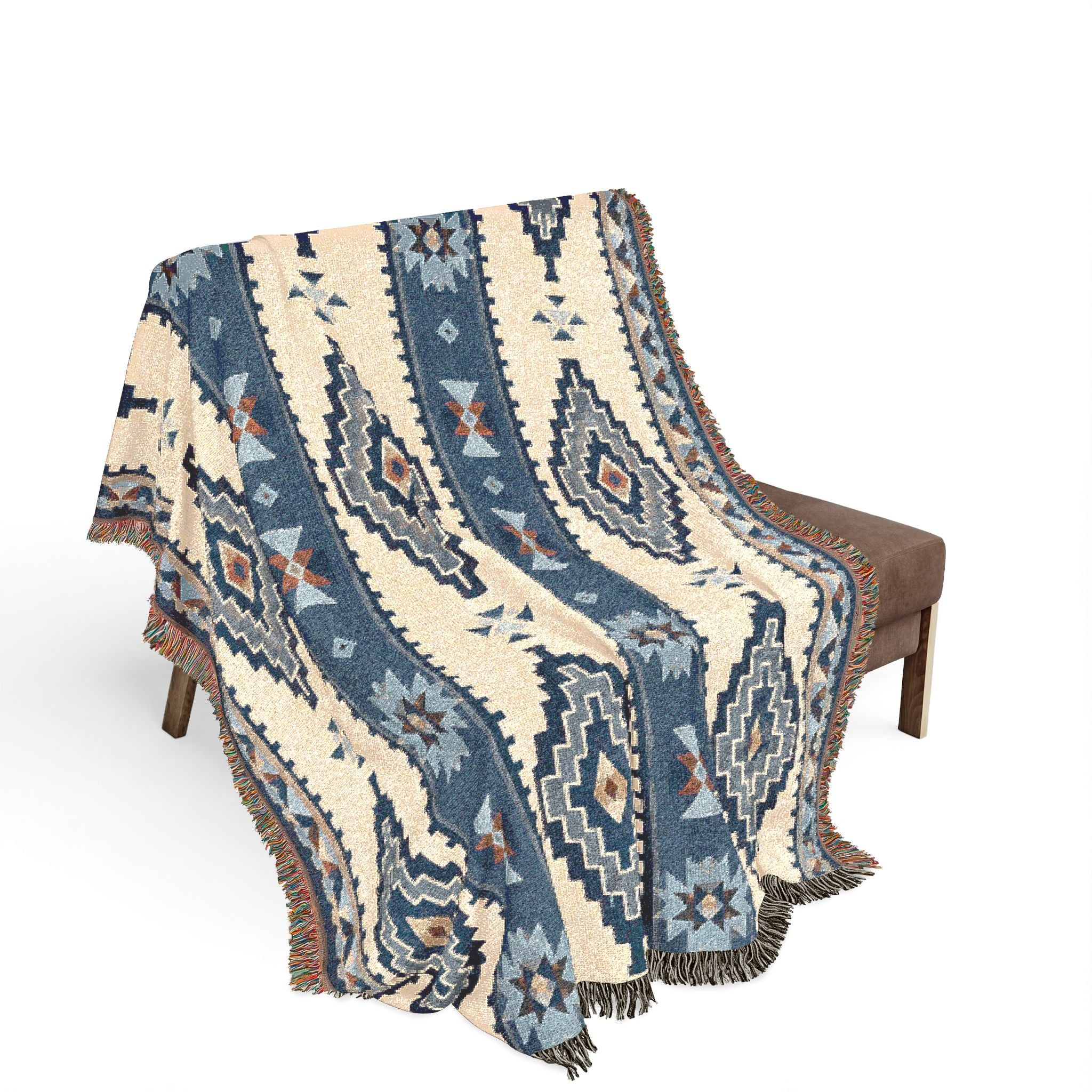 Southwestern Diamond Pattern Woven Blanket | Aztec Throw