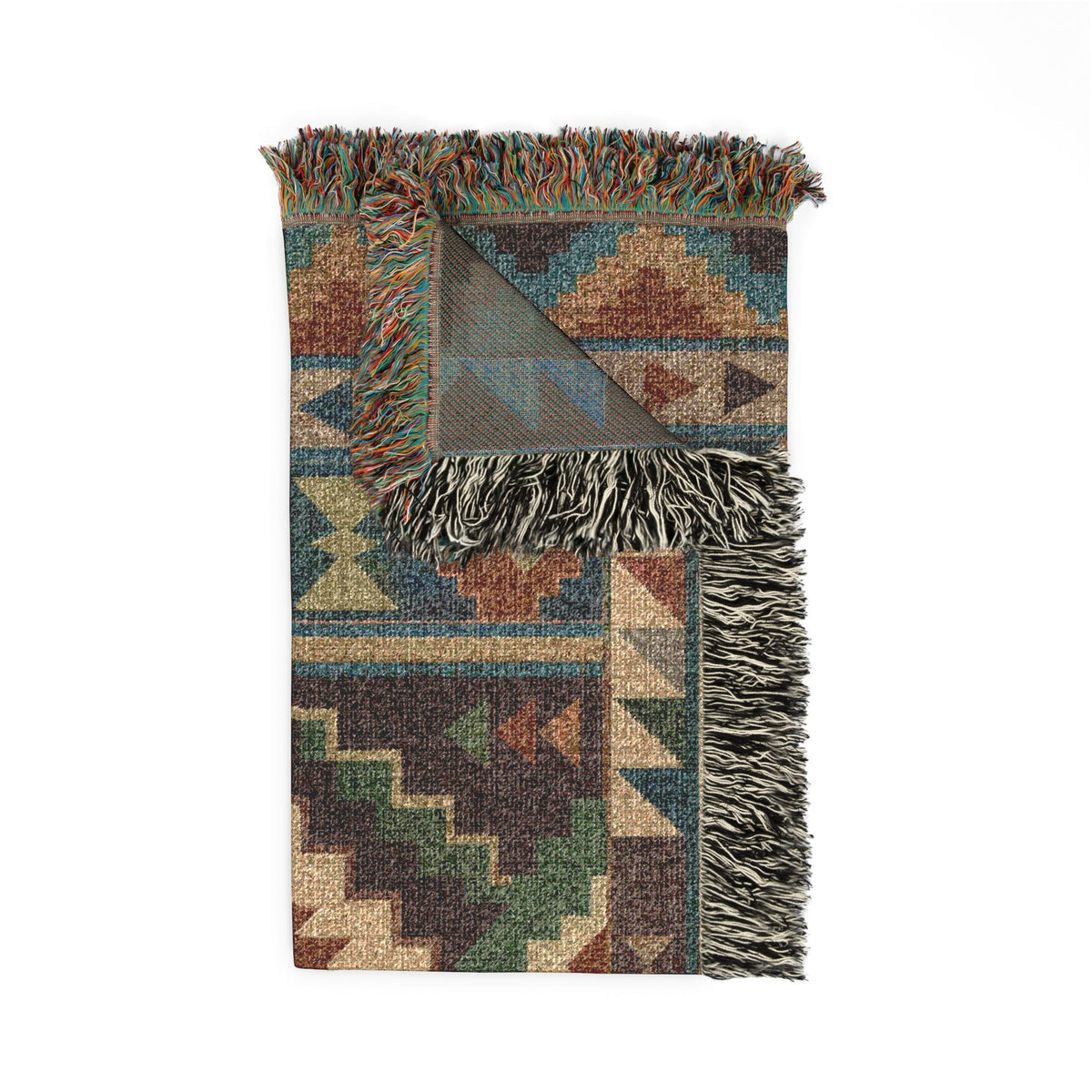 Southwestern Geometric Woven Blanket | Aztec Throw, Tribal Pattern