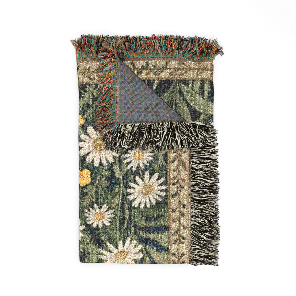 Vintage Floral Tapestry Woven Blanket | Wildflower Garden Throw